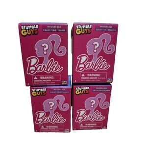 Stumble Guys x Barbie 2" Collectible Figure Mystery Box - Lot of 4 - NEW Sealed